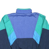 ROBERT SCOTT Mens Blue & Green Zip Jacket M Polyester Blend Colourblock Casual