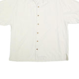 BLACKHAWK Mens White L 2007 Men's Classic Golf Shirt Cotton Button Short Sleeve