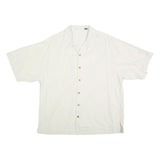 BLACKHAWK Mens White L 2007 Men's Classic Golf Shirt Cotton Button Short Sleeve