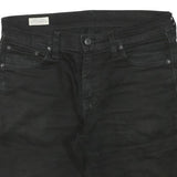 LEVI'S Mens Black Denim Cut-Off Shorts L W30 Casual Cotton Blend