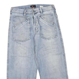 C JEANS Mens Light Blue Regular Fit Straight Cotton Blend Denim Jeans W34 L25