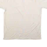 LIBERO Mens White Plain Short Sleeve Shirt L Casual Polyester Blend Summer