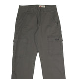 WRANGLER Mens Cotton Blend Grey Relaxed Cargo Trousers W29 L30 Casual Workwear