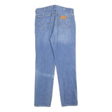 WRANGLER Womens Blue Regular Straight Denim Medium W33 L32 Zip Cotton Blend