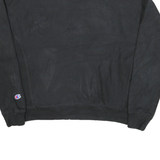CHAMPION Mens Black Cotton Blend Crew Neck L Sweatshirt Pullover Logo Comfort