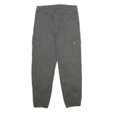 RAINBOW Womens Cotton Blend Grey Regular Fit Cargo Trousers W30 L29 Casual Zip