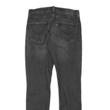 LEVI'S 511 Womens Skinny Black Denim Cotton Blend Slim Fit Zip W30 L31 Studded