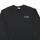 CHAMPION Mens Black Crew Neck M Cotton Blend Sweatshirt Pullover 7ACRES Logo