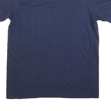 CALVIN KLEIN Womens Navy Blue V-Neck T-Shirt L Short Sleeve Cotton Blend