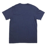 CALVIN KLEIN Womens Navy Blue V-Neck T-Shirt L Short Sleeve Cotton Blend