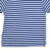 POLO RALPH LAUREN Mens Blue & Navy Striped 2XL Short Sleeve Polo Shirt Classic