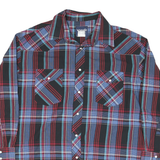 WRANGLER Mens Blue Black & Red Check Shirt L Casual Western Long Sleeve