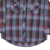 WRANGLER Mens Blue Black & Red Check Shirt L Casual Western Long Sleeve