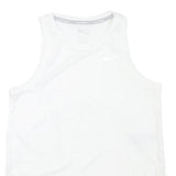 NIKE Womens White Sleeveless Graphic T-Shirt S Crew Neck Sports Fitness Top