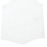 NIKE Womens White Sleeveless Graphic T-Shirt S Crew Neck Sports Fitness Top