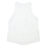 NIKE Womens White Sleeveless Graphic T-Shirt S Crew Neck Sports Fitness Top