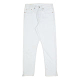 LEVI'S 501 Big E Womens Jeans White Regular Straight Denim Raw W26 L28 Classic