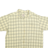 WOOLRICH Mens Beige Checked Shirt XL Cotton Blend Summer Casual Button