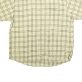 WOOLRICH Mens Beige Checked Shirt XL Cotton Blend Summer Casual Button