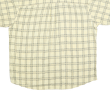 WOOLRICH Mens Beige Checked Shirt XL Cotton Blend Summer Casual Button