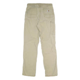 CARHARTT Mens Cotton Blend Beige Regular Fit Straight Leg Trousers W34 L32