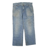 CARHARTT Mens Regular Fit Blue Denim Jeans W36 L30 Workwear Zip Closure