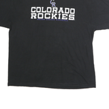 GENUINE MERCHANDISE Mens Black Colorado Rockies Graphic T-Shirt 2XL Short Sleeve