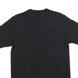 CHAMPION Mens Black Graphic T-Shirt L Short Sleeve Crew Neck Cotton Blend