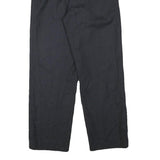 Womens Wool Blend Black Regular Fit Straight Leg Trousers W26 L27 Classic Zip