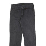 LEE Mens Regular Fit Black Denim Jeans Cotton Blend Zip W32 L32 Classic Style