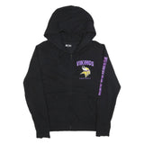 NFL Womens Black Vikings ¼ Zip Hoodie XL Football Team Sweatshirt