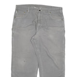 CARHARTT Mens Relaxed Grey Denim Jeans W40 L30 Workwear Zip Closure