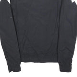 REEBOK Mens Black & White Zip Jacket XS Polyester Blend Colourblock Sportswear