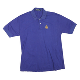 POLO RALPH LAUREN Mens Blue Short Sleeve Crest Logo M Cotton Blend Polo Shirt