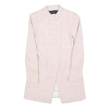 ZARA BASIC Womens Pink Jacket S Polyester Blend Plain Button Closure