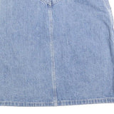 GOLDIE Womens Blue Denim Floral Embroidered Mini Skirt Cotton Blend XS