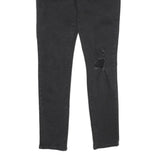 LEVI'S 711 Skinny Womens Jeans Black Slim Denim W28 L30 Distressed Cotton Blend