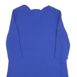 CLAUDIE PIERLOT Womens Blue Shift Dress Polyester Long Sleeve Scoop Neck S