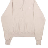 CHAMPION REVERSE WEAVE Mens Beige Hoodie S Cotton Blend Pullover Casual