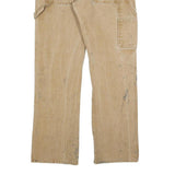 DICKIES Mens Regular Beige Cotton Blend Trousers W32 L32 Workwear Casual Zip