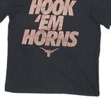 NIKE Mens Black Hook 'Em Horns Graphic T-Shirt M Short Sleeve Crew Neck Sports