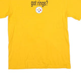 NFL Mens Yellow Pittsburgh Steelers Graphic T-Shirt M Short Sleeve Crew Neck