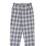 DISMERO Womens Jeans Blue & Cream Slim Skinny Denim Plaid W25 L30 Stretch Cotton