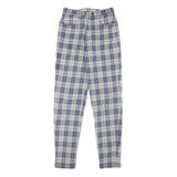 DISMERO Womens Jeans Blue & Cream Slim Skinny Denim Plaid W25 L30 Stretch Cotton