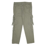 Mens Cotton Cargo Trousers Regular Fit W34 L32 Green Utility Workwear