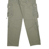 Mens Cotton Cargo Trousers Regular Fit W34 L32 Green Utility Workwear