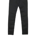 LEVI'S Womens Black Slim Skinny Denim Jeans Cotton Blend Zip W24 L30 Classic Fit