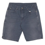 DICKIES Mens Shorts Blue Cargo Cotton Blend L W36 Workwear Relaxed Fit