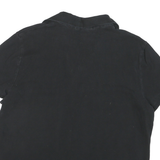 LAUREN RALPH LAUREN Mens Black Cotton Blend Polo Shirt XL V-Neck Embroidered