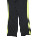 ADIDAS Womens Joggers Black & Neon Yellow Slim Tapered UK 18 W36 L32 Sportswear